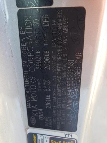 KNAFX6A88E5236531 KIA FORTE EX