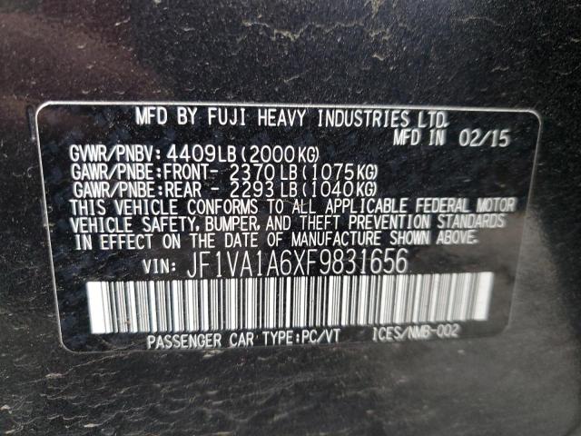 JF1VA1A6XF9831656 Subaru WRX
