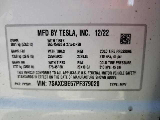 7SAXCBE57PF379020 Tesla MODEL X
