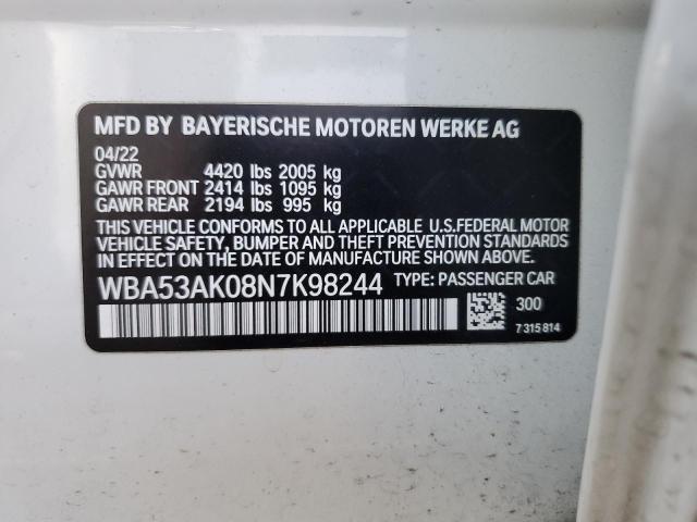 2022 BMW 228I - WBA53AK08N7K98244