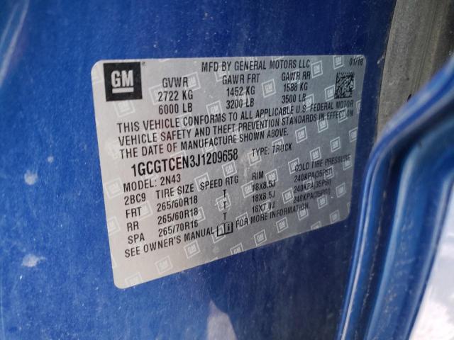 2018 CHEVROLET COLORADO L - 1GCGTCEN3J1209658