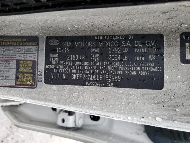 3KPF24AD8LE182989 KIA FORTE FE