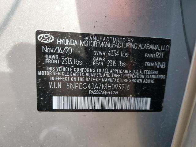 2021 HYUNDAI SONATA SE 5NPEG4JA7MH093916