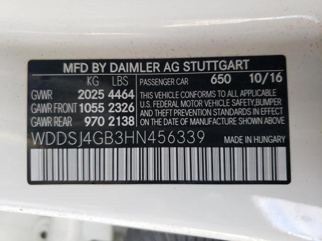 2017 MERCEDES-BENZ CLA 250 4M - WDDSJ4GB3HN456339