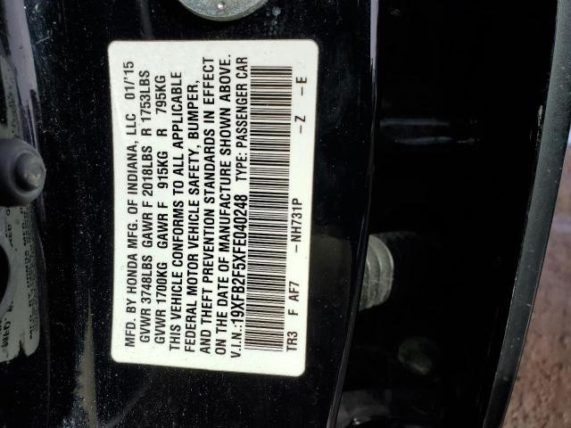 2015 HONDA CIVIC LX 19XFB2F5XFE040248