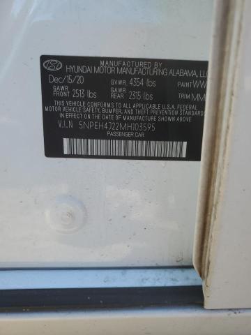 2021 HYUNDAI SONATA LIM 5NPEH4J22MH103595