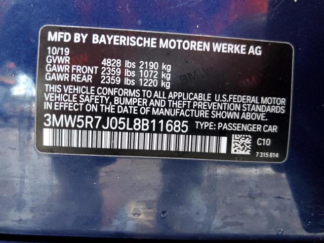 2020 BMW 330XI - 3MW5R7J05L8B11685