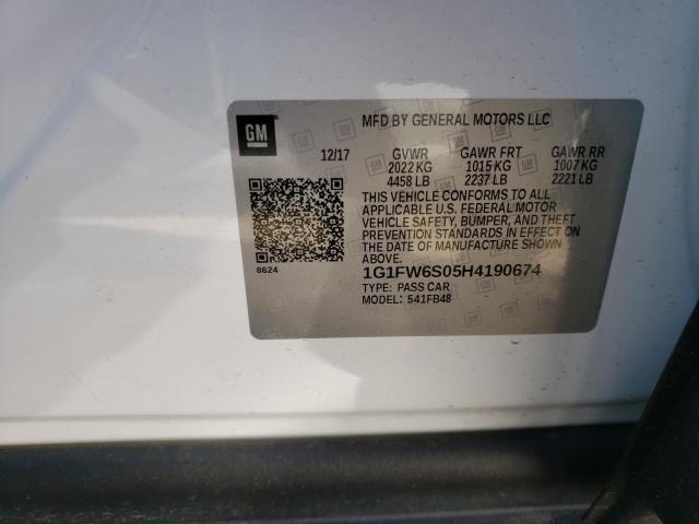 2017 CHEVROLET BOLT EV LT 1G1FW6S05H4190674