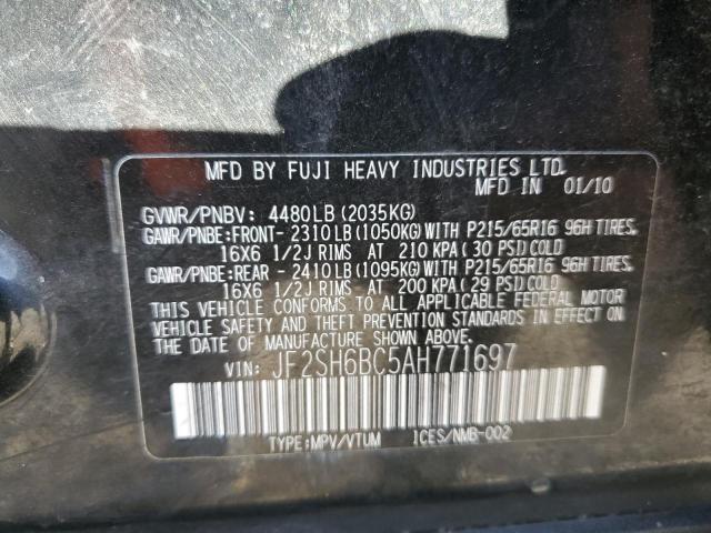 JF2SH6BC5AH771697 Subaru Forester Xs