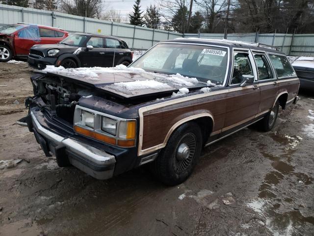 Salvage cars for sale at Mendon, MA auction: 1990 Ford Crown Victoria Country Squire LX