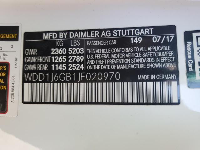 2018 MERCEDES-BENZ E 400 4MAT - WDD1J6GB1JF020970