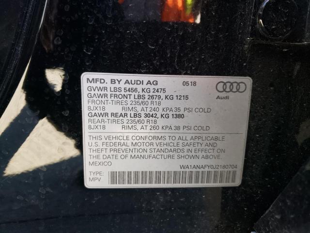 2018 AUDI Q5 PREMIUM WA1ANAFY0J2180704