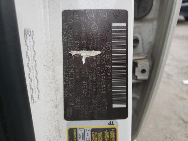 KNAGM4A72E5453954 KIA Optima Lx