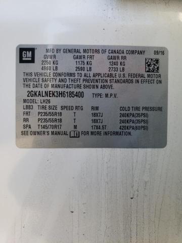 2GKALNEK3H6185400 GMC Terrain Sle
