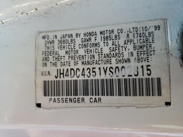 JH4DC4351YS002815 Acura Integra Ls