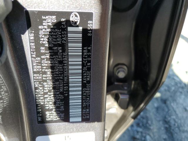 2019 TOYOTA CAMRY L - 4T1B11HKXKU848976