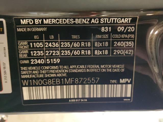 2021 MERCEDES-BENZ GLC 300 4M - W1N0G8EB1MF872557