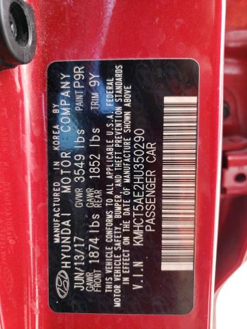 2017 HYUNDAI ACCENT SE KMHCT5AE2HU350290