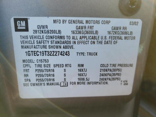 1GTEC19T32Z274243 GMC New Sierra C1500