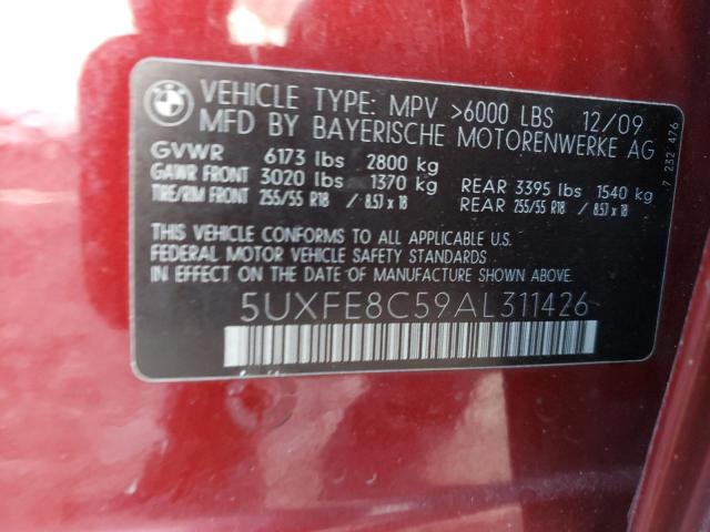 5UXFE8C59AL311426 BMW X5