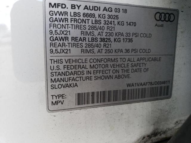 2018 AUDI Q7 PRESTIG - WA1VAAF78JD034611