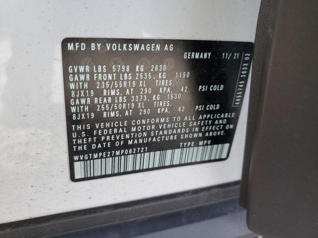 2021 VOLKSWAGEN ID.4 PRO S WVGTMPE27MP062721