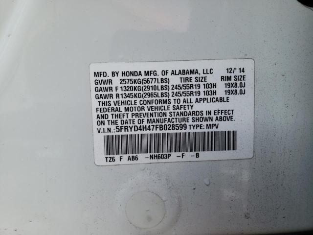 5FRYD4H47FB028599 Acura Mdx Technology