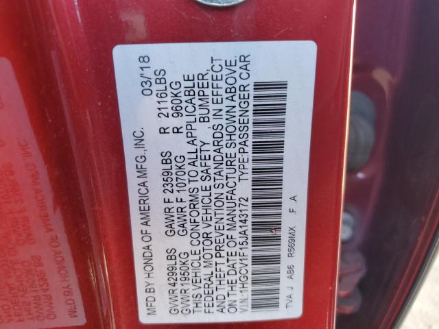 2018 HONDA ACCORD LX - 1HGCV1F15JA143172