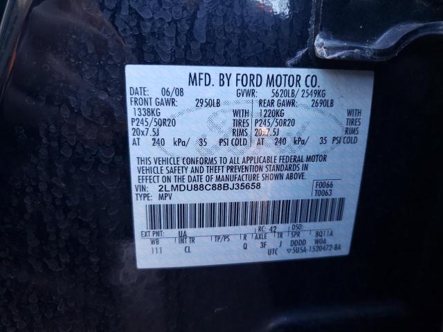 2LMDU88C88BJ35658 Lincoln MKX
