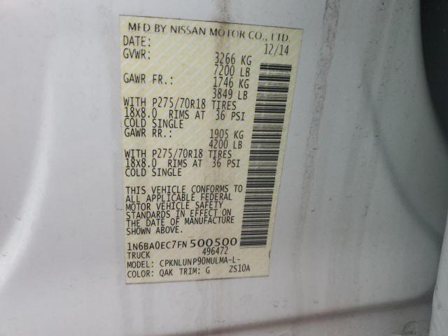 2015 NISSAN TITAN S - 1N6BA0EC7FN500500