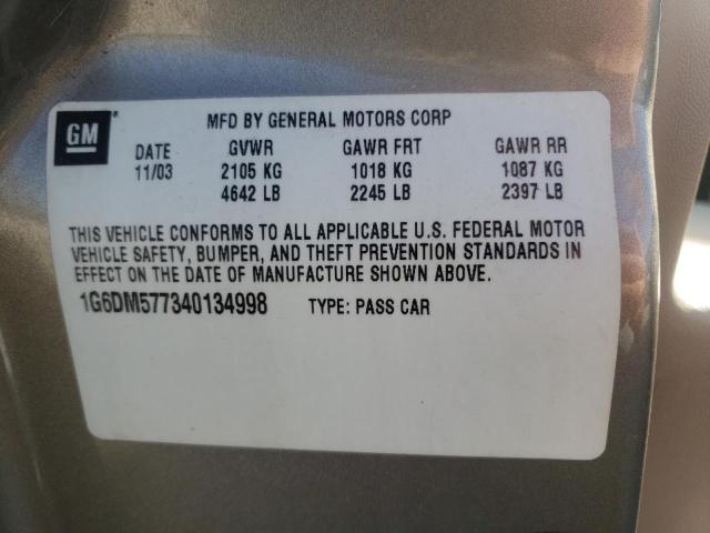 1G6DM577340134998 Cadillac CTS
