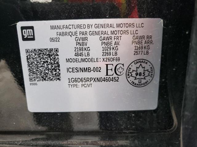 2022 CADILLAC CT4-V BLAC 1G6D65RPXN0460452