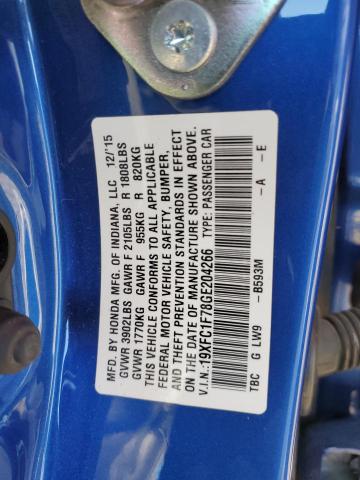 2016 HONDA CIVIC EXL - 19XFC1F78GE204266