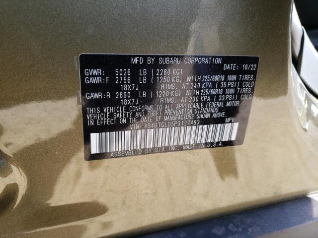 2023 SUBARU OUTBACK ON 4S4BTGLD5P3127483