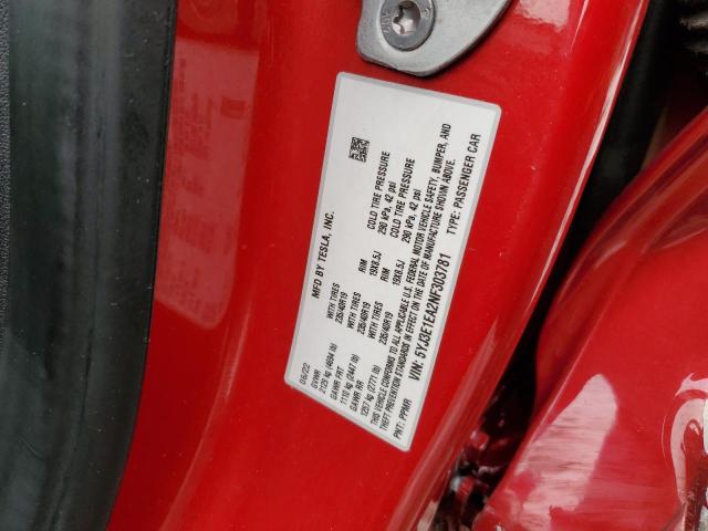 2022 TESLA MODEL 3 - 5YJ3E1EA2NF303781