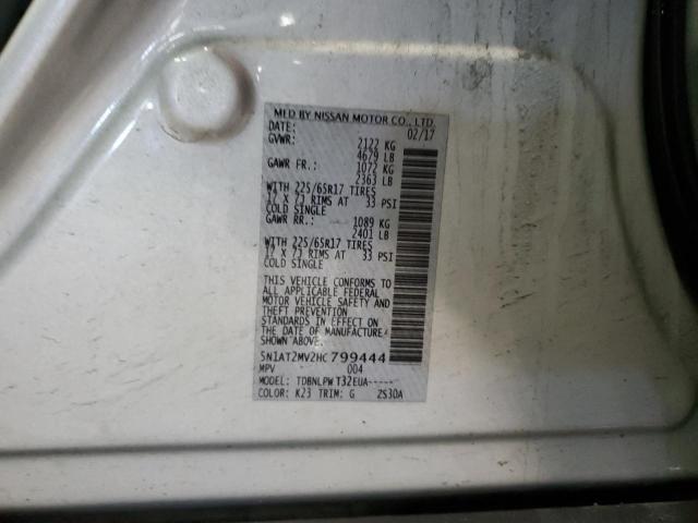2017 NISSAN ROGUE SV 5N1AT2MV2HC799444