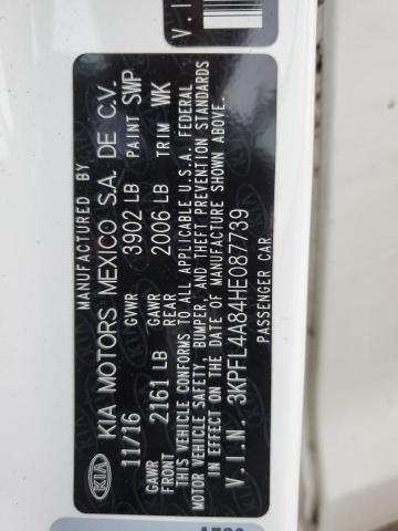 3KPFL4A84HE087739 KIA FORTE EX
