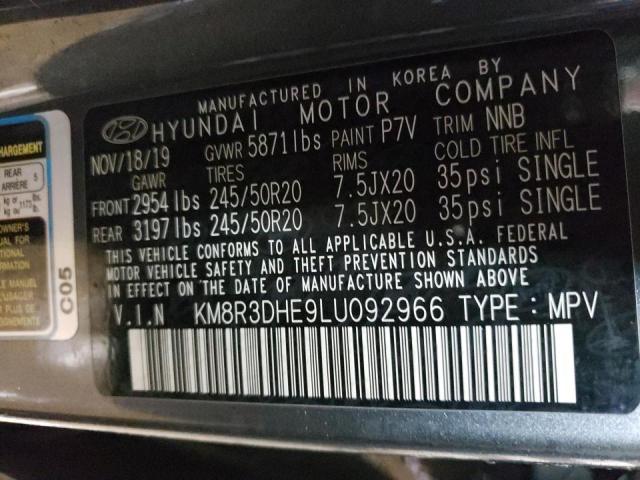 VIN KM8R3DHE9LU092966 2020 HYUNDAI PALISADE no.13