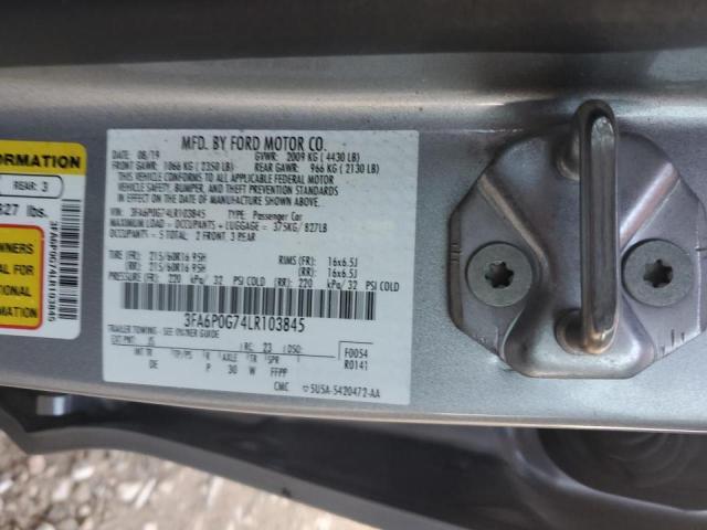 2020 FORD FUSION S - 3FA6P0G74LR103845