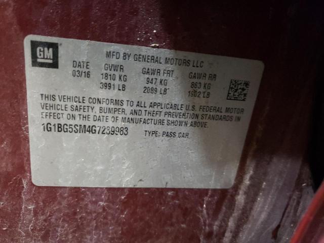 2016 CHEVROLET CRUZE PREM - 1G1BG5SM4G7239983