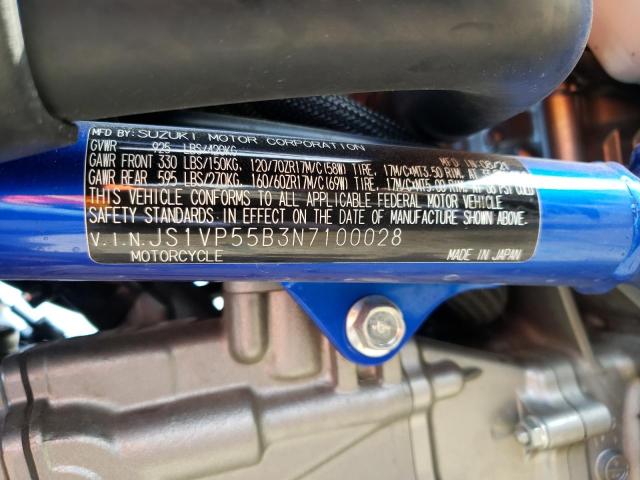 2022 SUZUKI SV650 A JS1VP55B3N7100028
