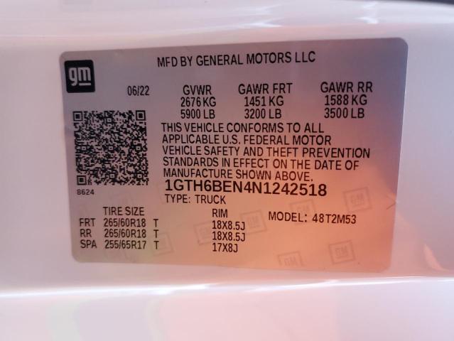 1GTH6BEN4N1242518 GMC Canyon