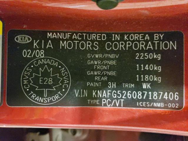 KNAFG526087187406 KIA Rondo Lx