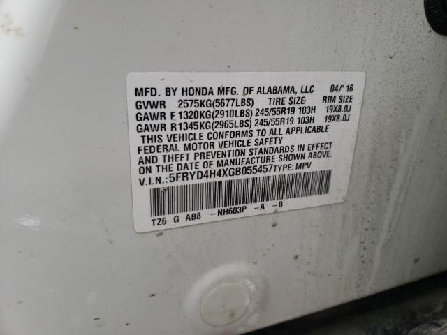 5FRYD4H4XGB055457 Acura Mdx Technology