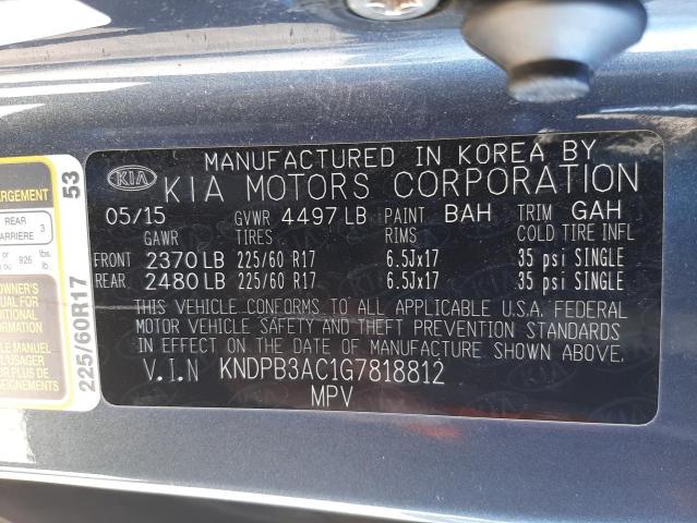 KNDPB3AC1G7818812 KIA Sportage Lx