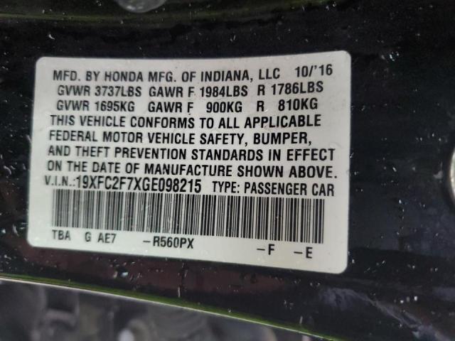 2016 HONDA CIVIC EX - 19XFC2F7XGE098215