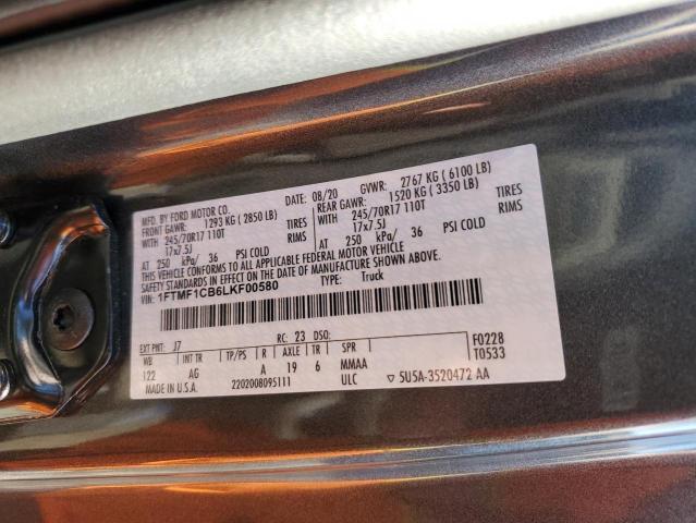 2020 FORD F150 - 1FTMF1CB6LKF00580
