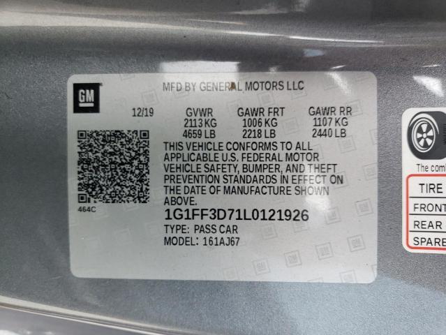 2020 CHEVROLET CAMARO LZ - 1G1FF3D71L0121926