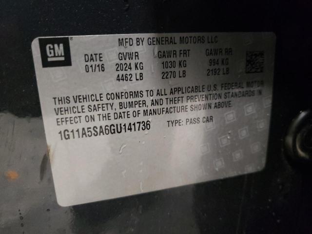 2016 CHEVROLET MALIBU LIM - 1G11A5SA6GU141736