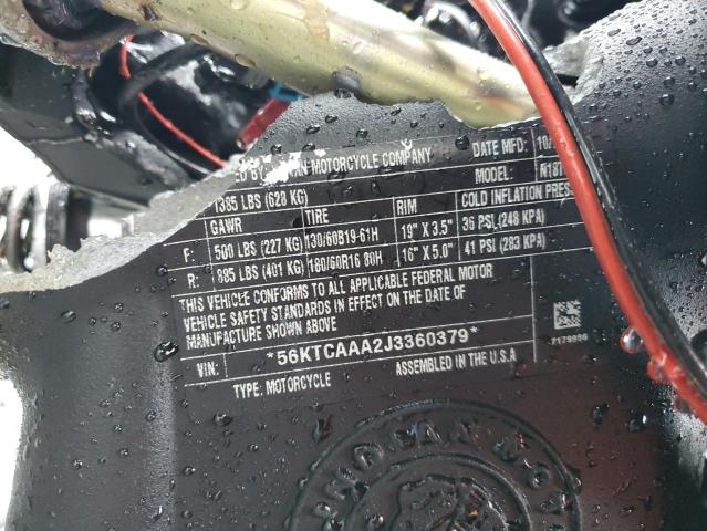 2018 INDIAN MOTORCYCLE CO. CHIEFTAIN - 56KTCAAA2J3360379